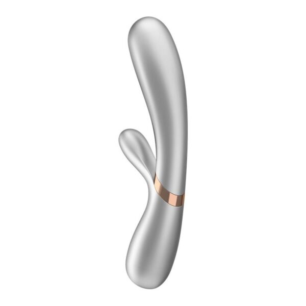 Hot Lover Vibrador Efecto Calor con APP Plata y Champagne - Imagen 3