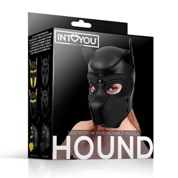 Hound Máscara de Perro Neopreno Hocico Extraìble Negro Talla única - Imagen 6