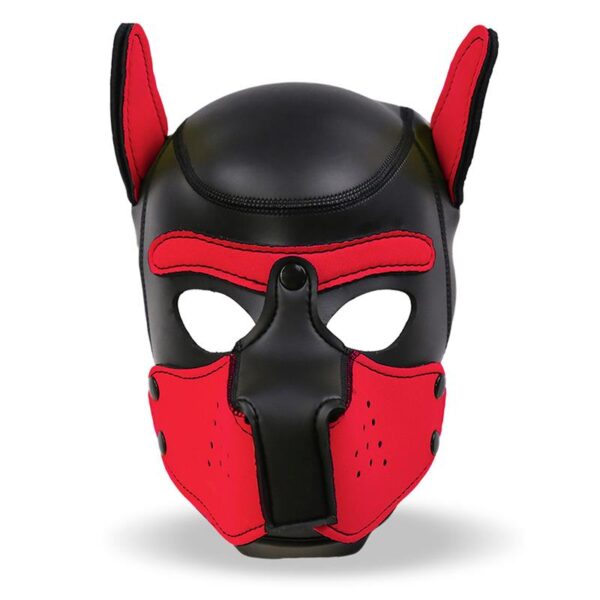 Hound Mscara de Perro Neopreno Hocico Extrable Negro/Rojo Talla nica - Imagen 3