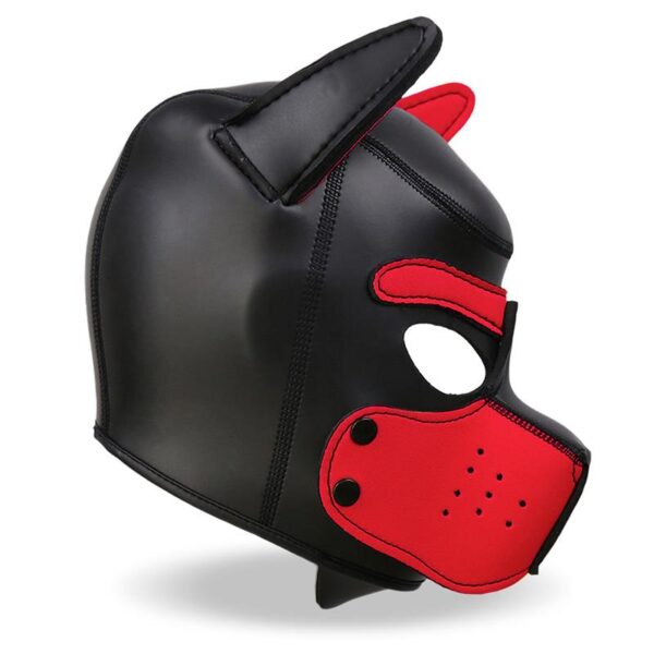 Hound Mscara de Perro Neopreno Hocico Extrable Negro/Rojo Talla nica - Imagen 4