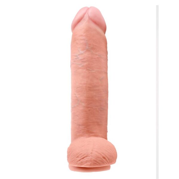 King Cock Pene con Testculos de 12 - Color Natural - Imagen 3