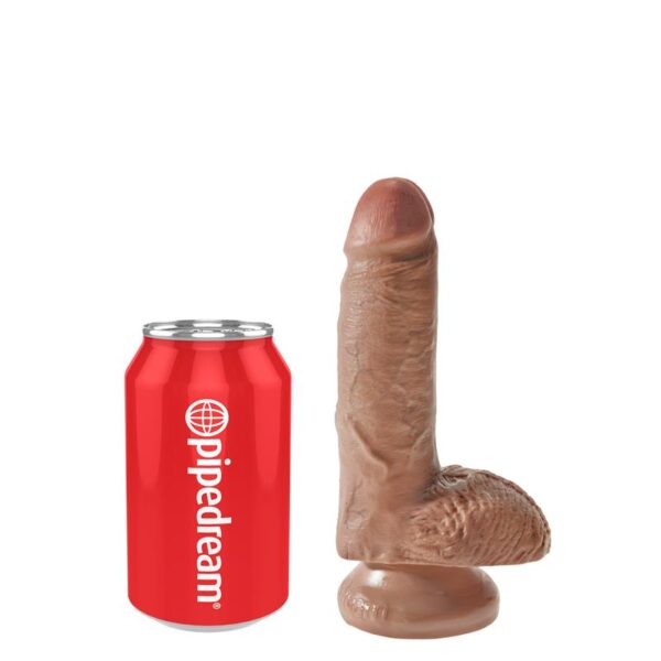 King Cock Pene con Testculos de 7 - Bronceado - Imagen 3