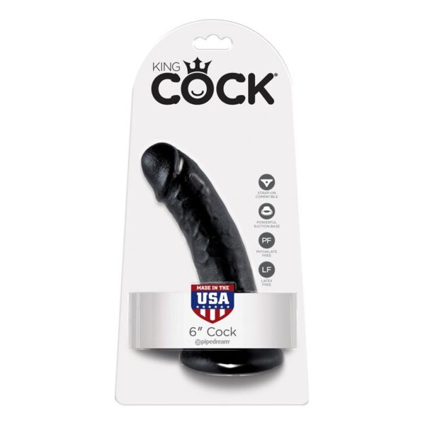 King Cock Pene de 6 - Color Negro - Imagen 2