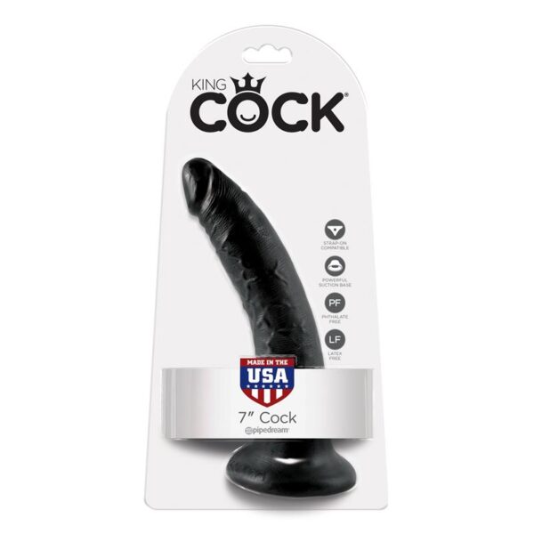 King Cock Pene de 7 - Color Negro - Imagen 2