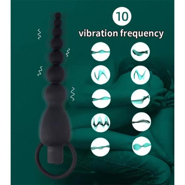 Marbe Cadena Anal con Vibración USB Silicona - Imagen 7