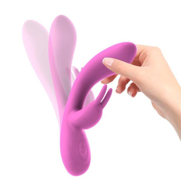 Mauve Vibrador Unibody Silicona Lìquida USB Rosa - Imagen 4