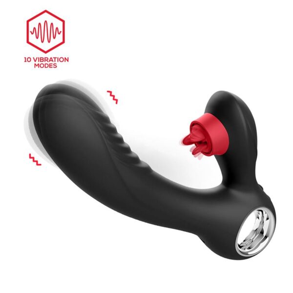 Niza Vibrador con Calor y Triple Lengua Estimuladora de Clìtoris - Imagen 4