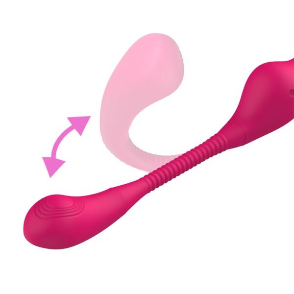 No. TwentyThree Vibrador Doble con Pulsación y Thrusting Flexible 180∫ - Imagen 4