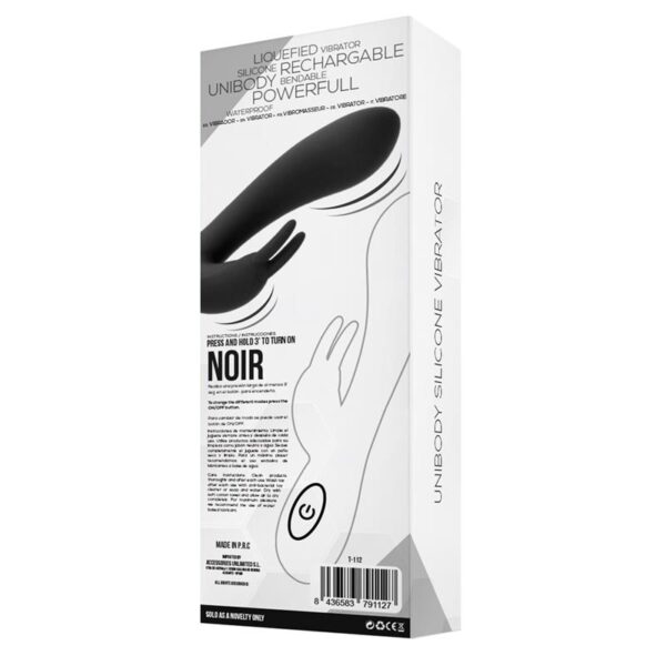 Noir Vibrador Silicona Lìquida Inyectada 2 Motores USB - Imagen 6