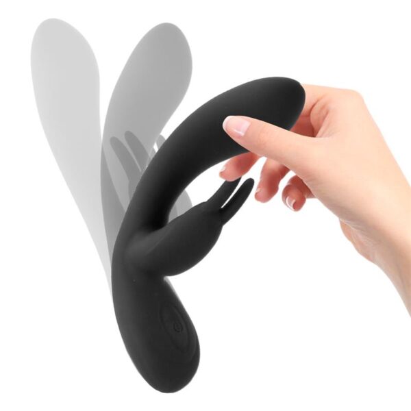 Noir Vibrador Silicona Lìquida Inyectada 2 Motores USB - Imagen 3