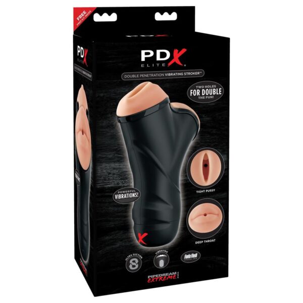 PDX Elite Masturbador de Doble Penetración Vibrador - Imagen 3