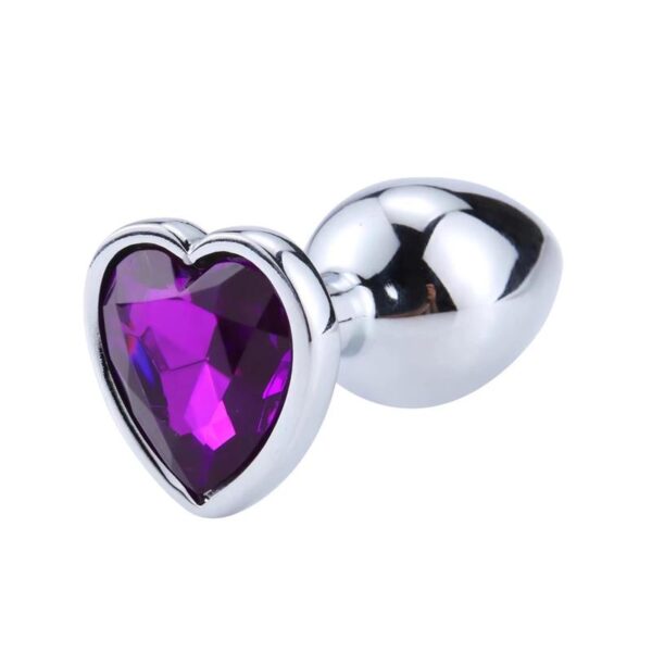 Plug Anal con Joya de Corazón Purple Lavender Talla S - Imagen 4