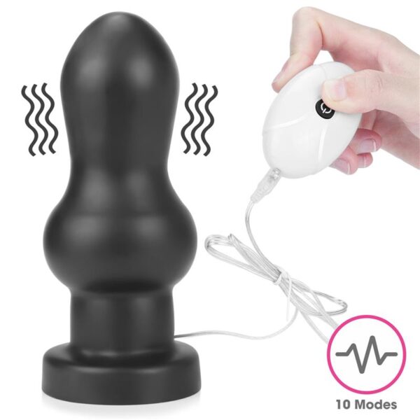 Plug Anal con Vibracin King Sized 7 Negro - Imagen 6