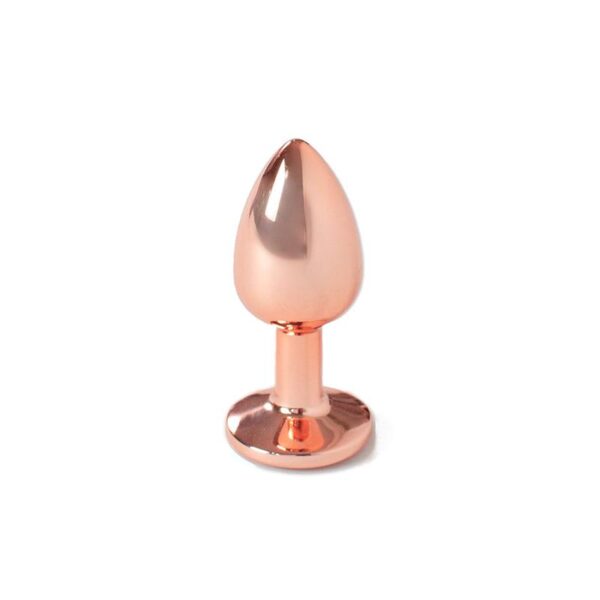 Plug Anal de Metal Rose Gold Talla S - Imagen 2