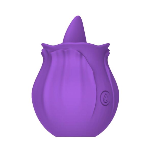 Purplerose Vibrador con Lengua Base Magnética USB Silicona - Imagen 4