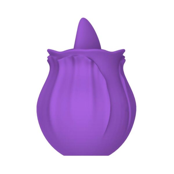 Purplerose Vibrador con Lengua Base Magnética USB Silicona - Imagen 6