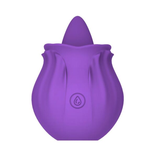 Purplerose Vibrador con Lengua Base Magnética USB Silicona - Imagen 3