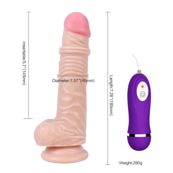 Thunder Dildo con 20 Modos de Vibración con Control Remoto - Imagen 6