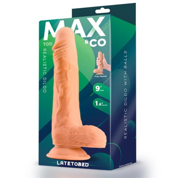 Tod Dildo Realista con Testìculos 9 Natural - Imagen 4