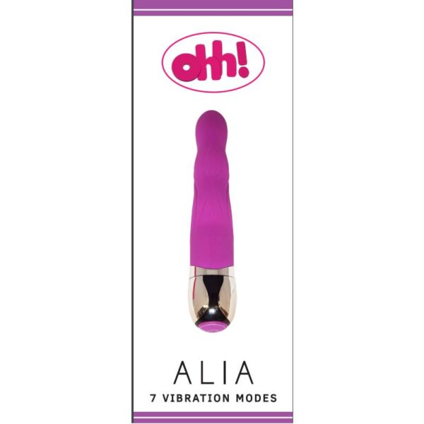 Vibrador Alia Purpura Silicona 17.5 x 3.2 cm - Imagen 2