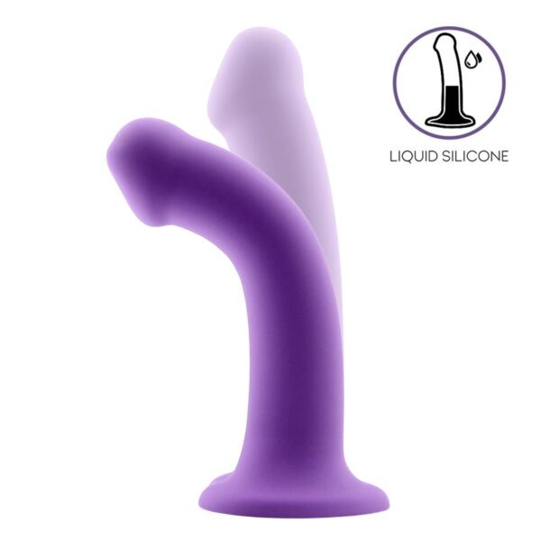 Bouncy Dildo Silicona Lìquida Hiper Flexible 6.5 - 16.5 cm Talla S Púrpura - Imagen 2