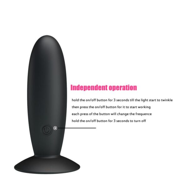 Pretty Love Plug Anal Vibrador Color Negro - Imagen 8