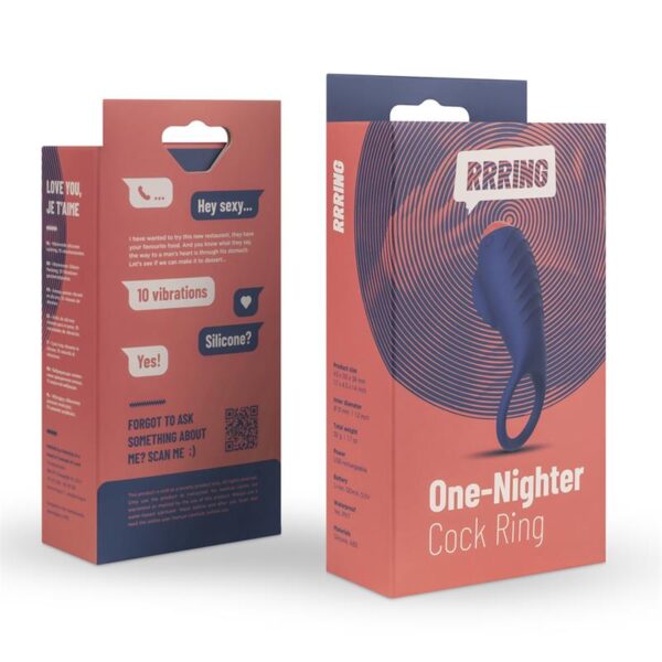 Rring One Nighter Anillo para el Pene con Vibración USB Silicona - Imagen 8