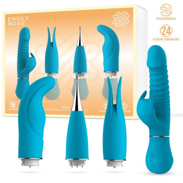 Eivian Set 4 Piezas Intercambiables Vibración y Thrusting