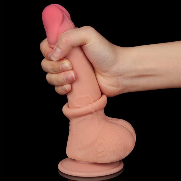 Dildo Dual Layer Piel Deslizante 7.5 - Imagen 5