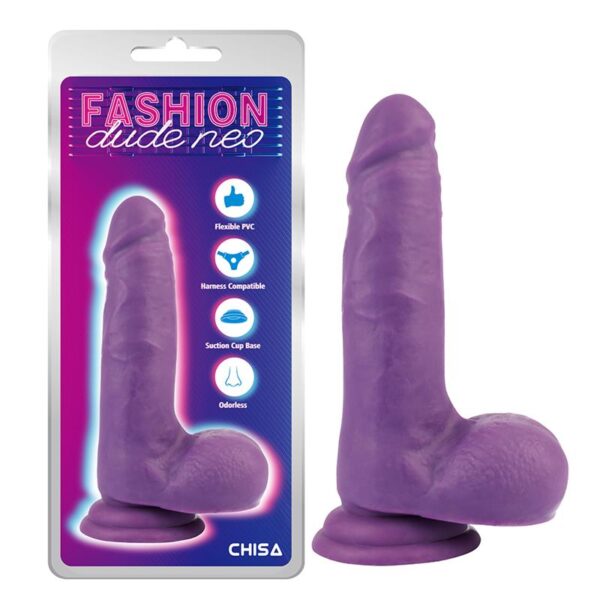 Dildo Dual Density Purpura 7 - Imagen 5