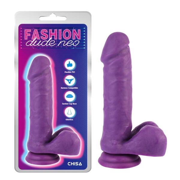 Dildo Dual Density Purpura 7.6 - Imagen 5