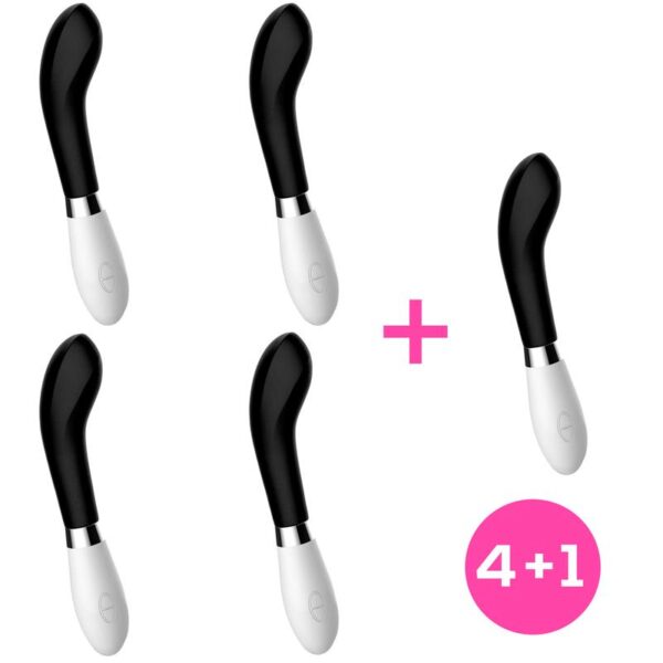 Pack 4+1 Benty Silicone Black Vibrator