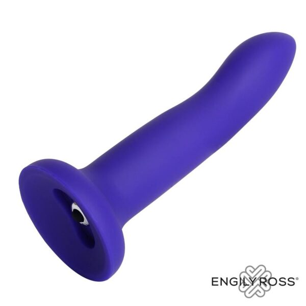 Dildo con Vibración que Cambia de Color Azul a Púrpura Talla M 17 cm - Imagen 4