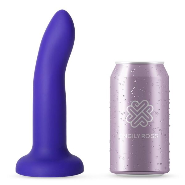 Dildo con Vibración que Cambia de Color Azul a Púrpura Talla M 17 cm - Imagen 5