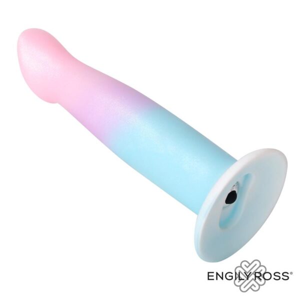 Dildo con Vibración y Ventosa Color Degradado 17 cm - Imagen 3