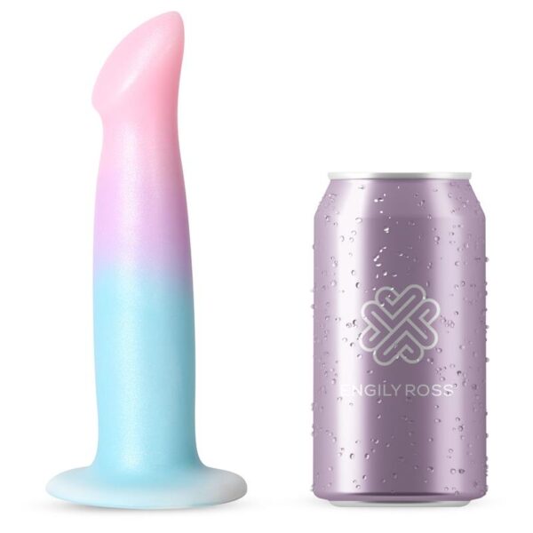 Dildo con Vibración y Ventosa Color Degradado 17 cm - Imagen 4