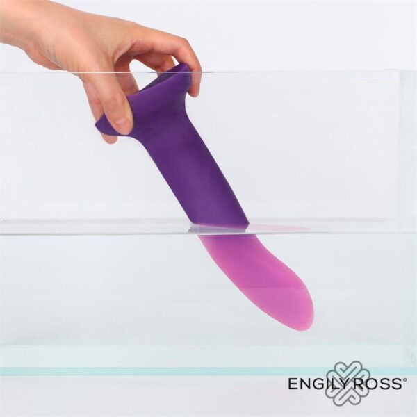 Dildo que Cambia de Color de Púrpura a Rosa Talla M 17 cm - Imagen 2