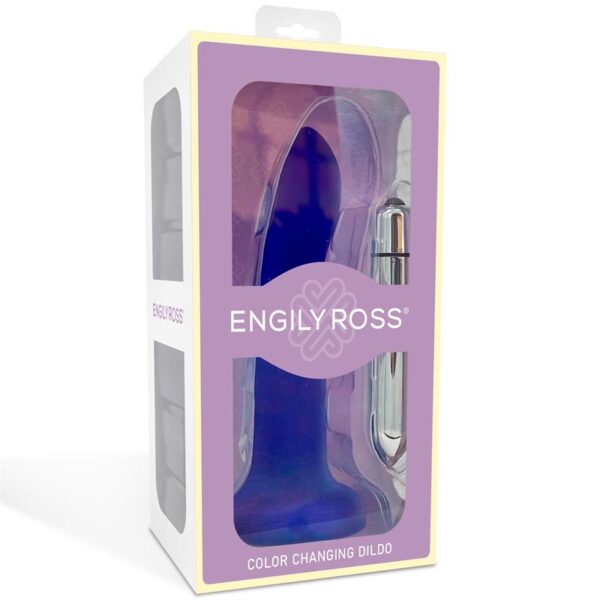 Dildo que Cambia de Color Púrpura a Rosa Talla S 14 cm - Imagen 7