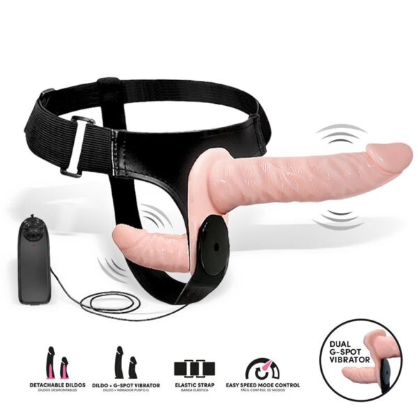 Batek Arnés con Dildo Doble Desmontable, Punto G y Vibración Control Remoto - Imagen 2