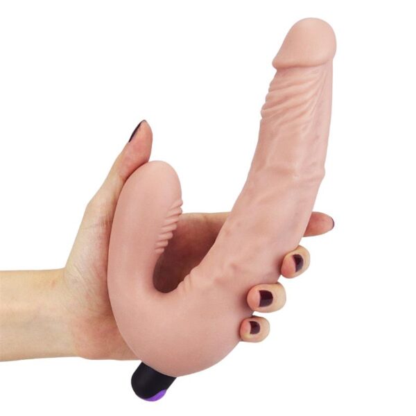 Doble Dildo Strapless Silicona USB - Imagen 3