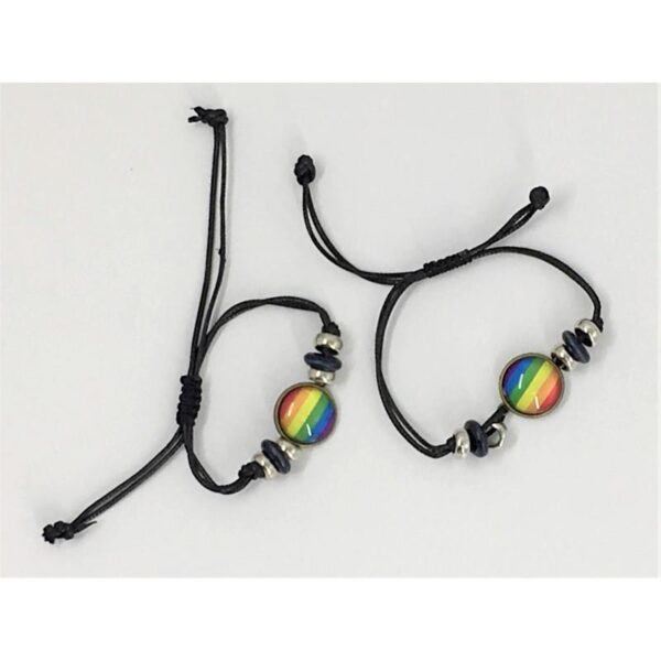 Pulsera Ajustable con Crculo Bandera LGBT+