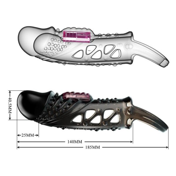 Funda para el Pene con vibracón Negro - Imagen 8