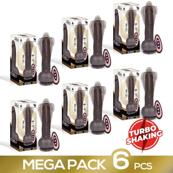 Pack de 6 Severo Dildo Realista Turbo Shaking Thrusting, Rotación 360∫ y control Remoto