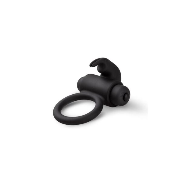 Anillo para Pene con Vibración Conejito Silicona - Negro - Imagen 3