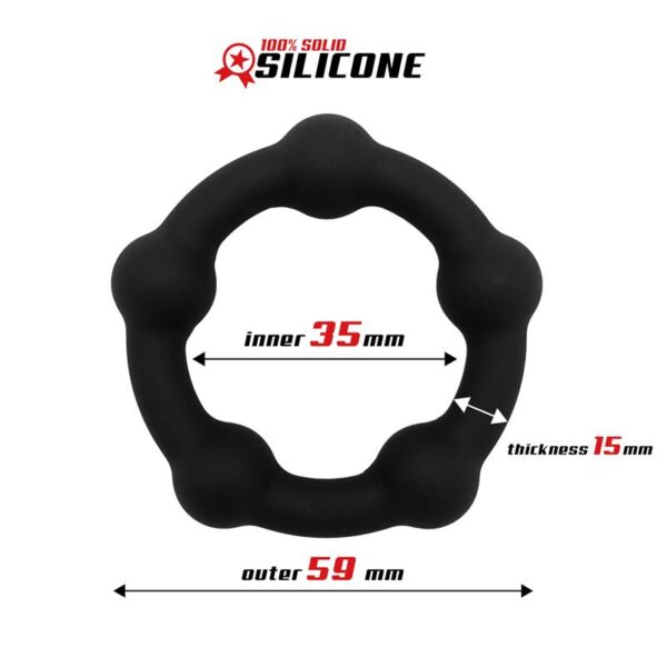 Anillo para el Pene Silicona Slida 3.5 cm Negro - Imagen 2