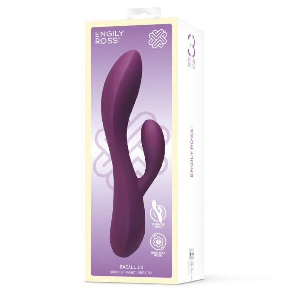 Bacall 2.0 Vibrador Silicona Liquida Inyectada Doble Motor USB Prpura - Imagen 2