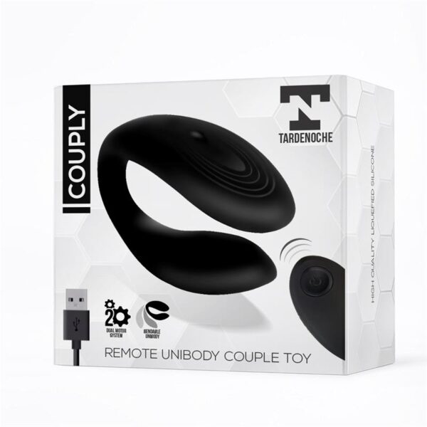 Couply Juguete para Parejas con Control Remoto USB Unibody Silicona Lìquida - Imagen 2