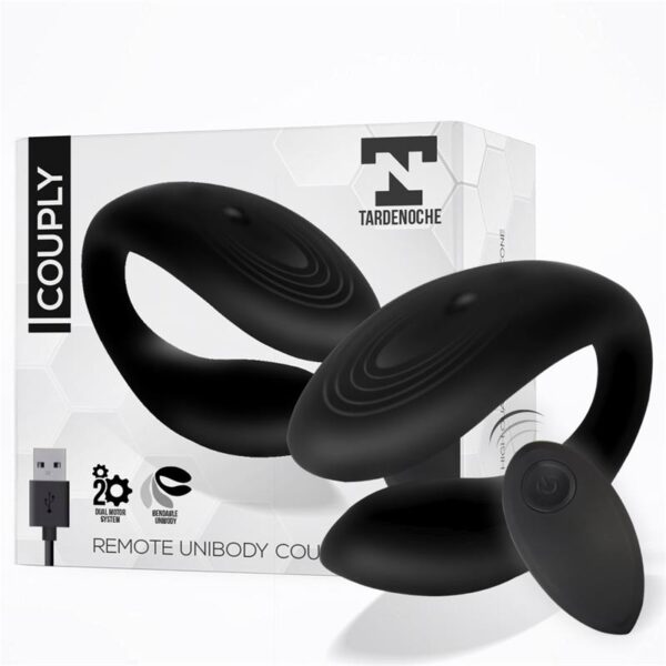 Couply Juguete para Parejas con Control Remoto USB Unibody Silicona Lìquida