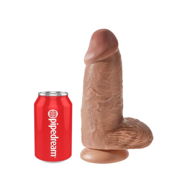 Dildo con Testìculos 9 Chubby Bronceado - Imagen 3