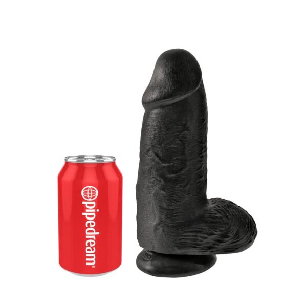 Dildo con Testìculos 9 Chubby Negro - Imagen 3